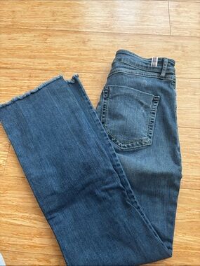Women's Dark Blue Wide-Leg Denim Jeans